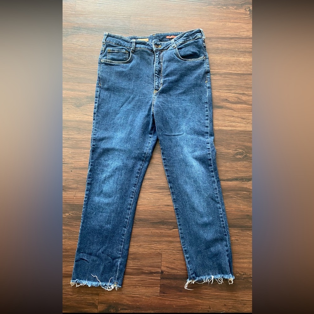 Pilcro x Anthropologie High Rise Skinny Ankle Cropped Denim